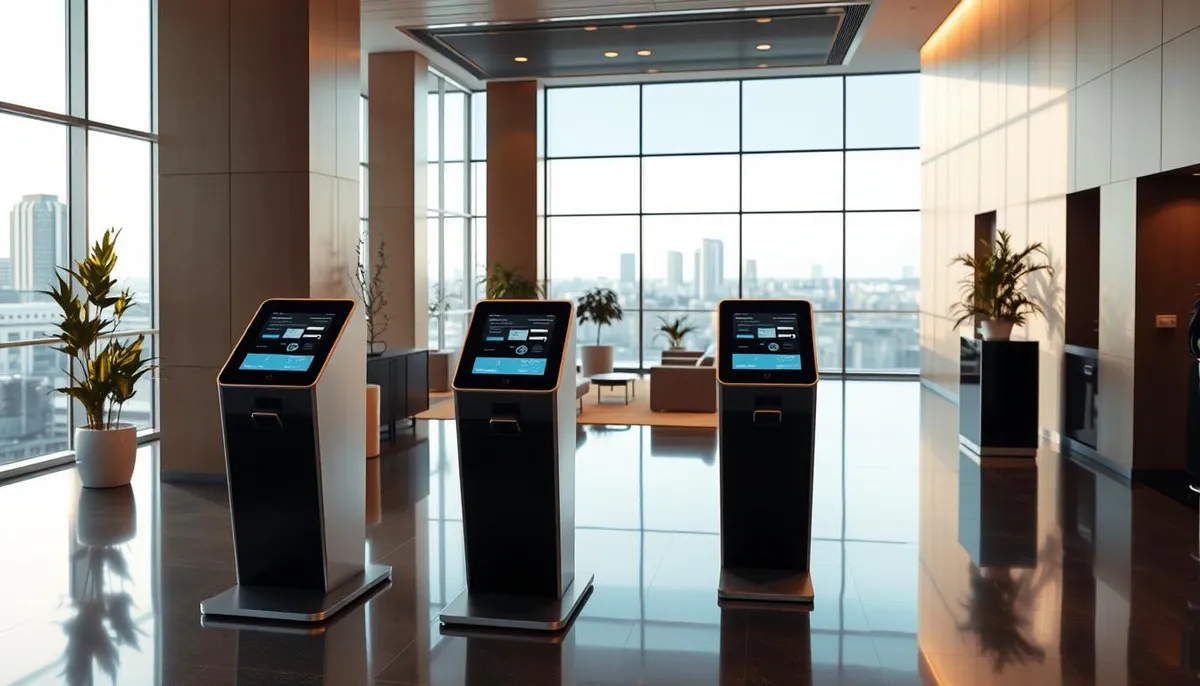 bornes d'accueil automatisé