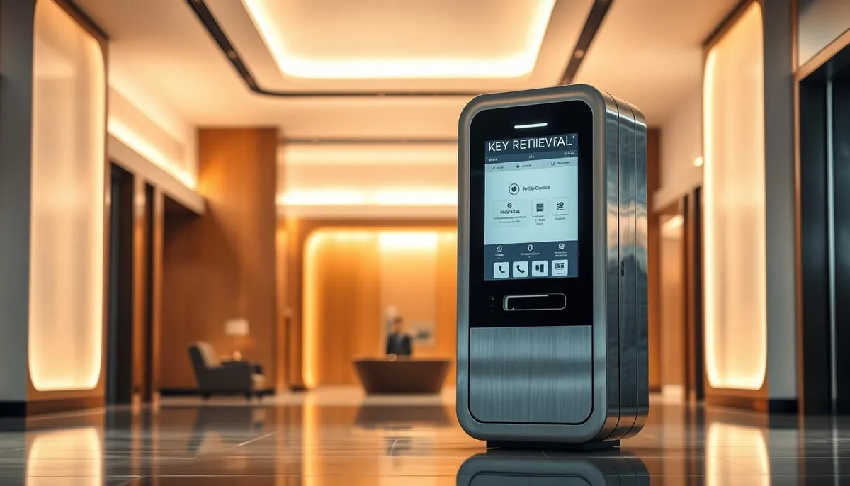 Borne de récupération de clés pour check-in et check-out flexibles