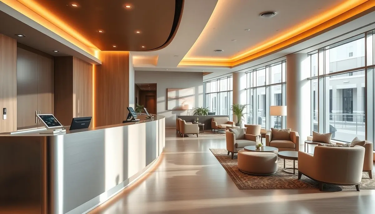 borne intérieure accueil hôtelier