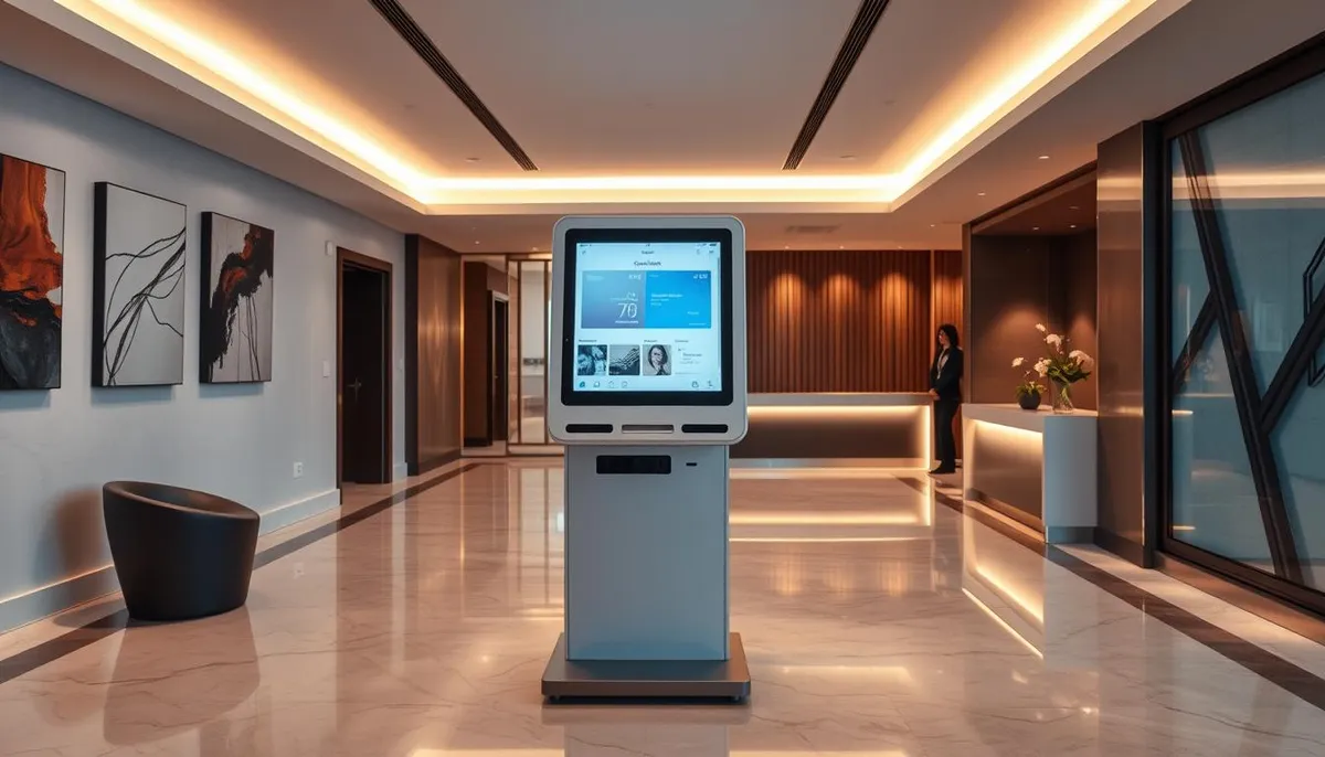 borne intérieure accueil automatisé