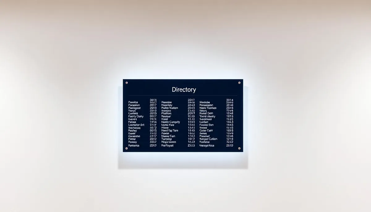 Optimisation room directory