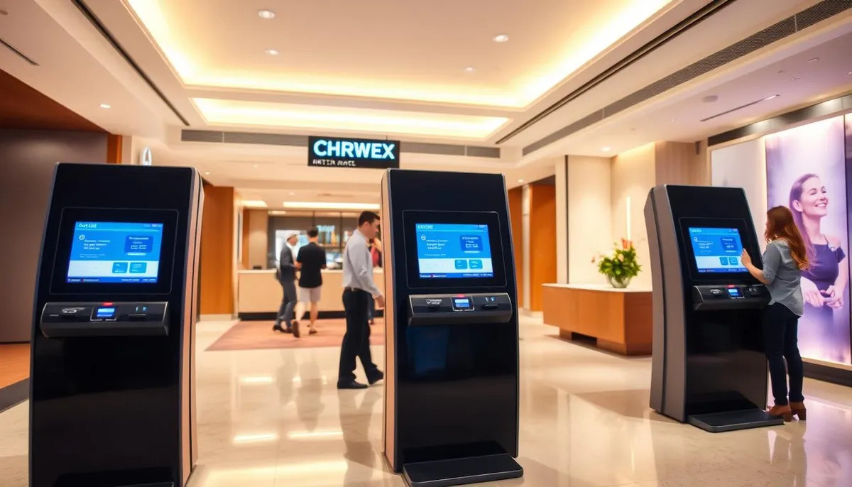bornes d'accueil automatisées pour hôtels