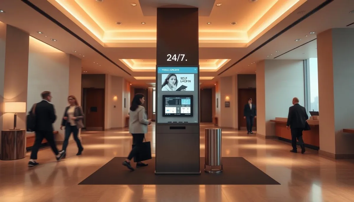 réception automatisée hôtels