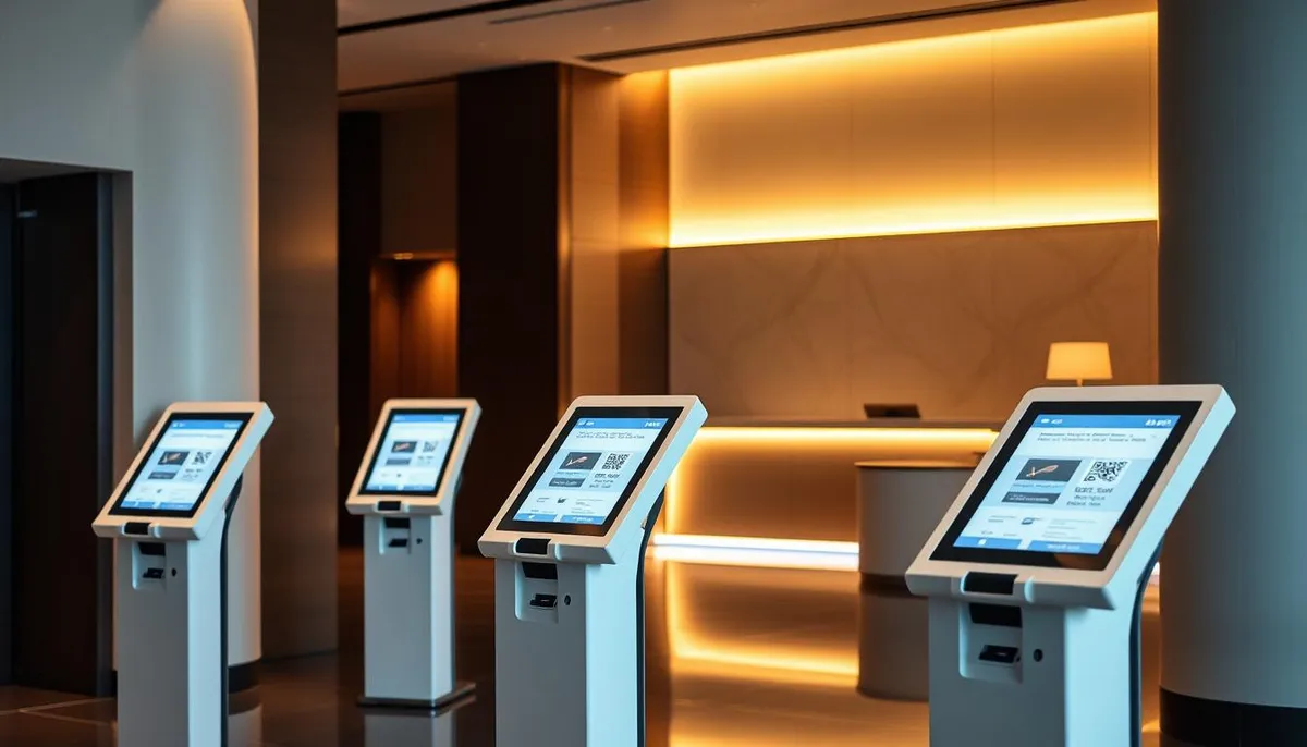 bornes d'accueil automatisées hôtel