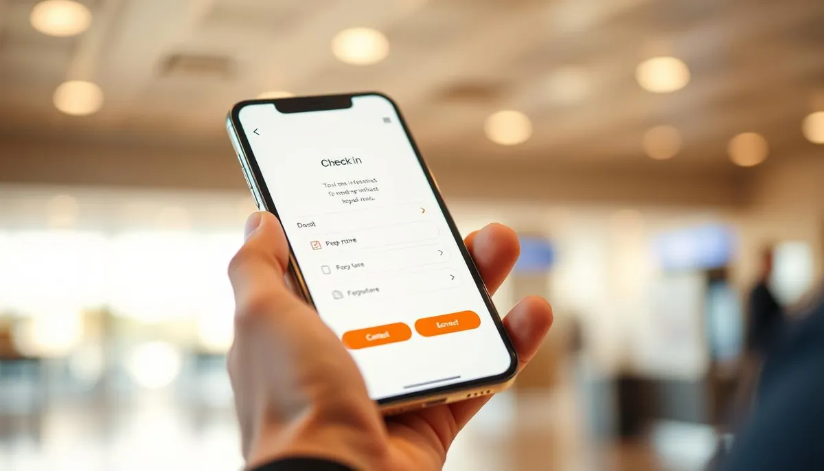 check-in digitalisé mobile