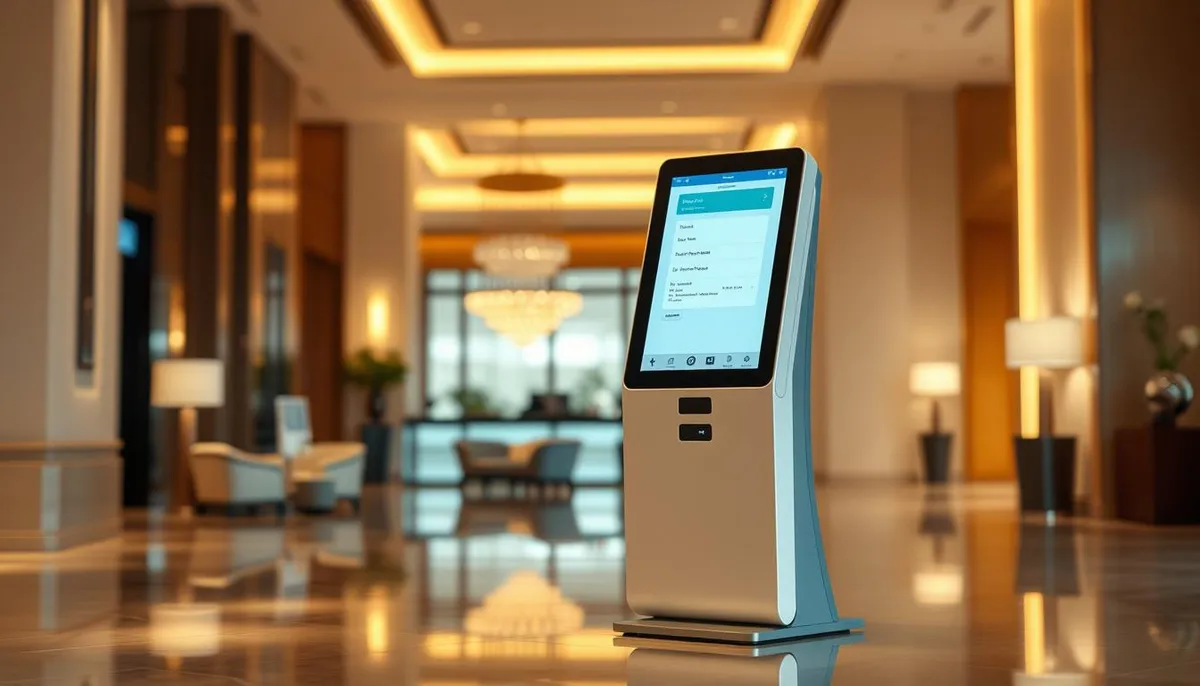 bornes d'accueil automatisées pour hôtellerie
