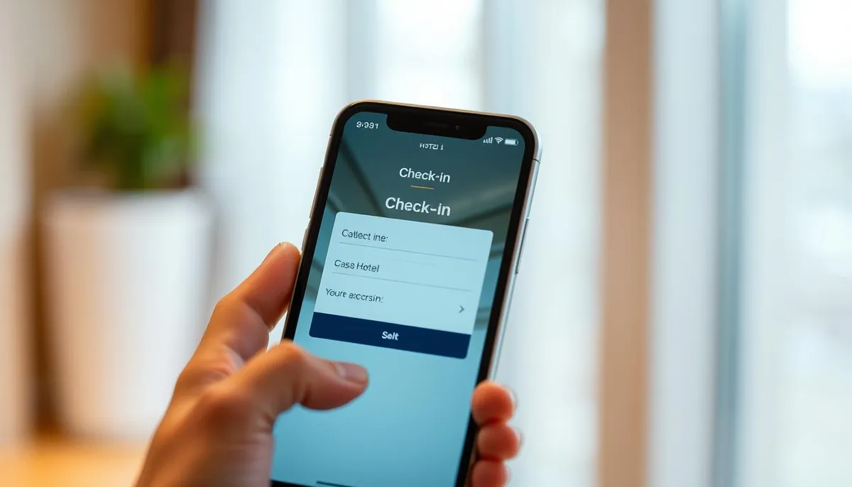 application mobile check-in hôtelier