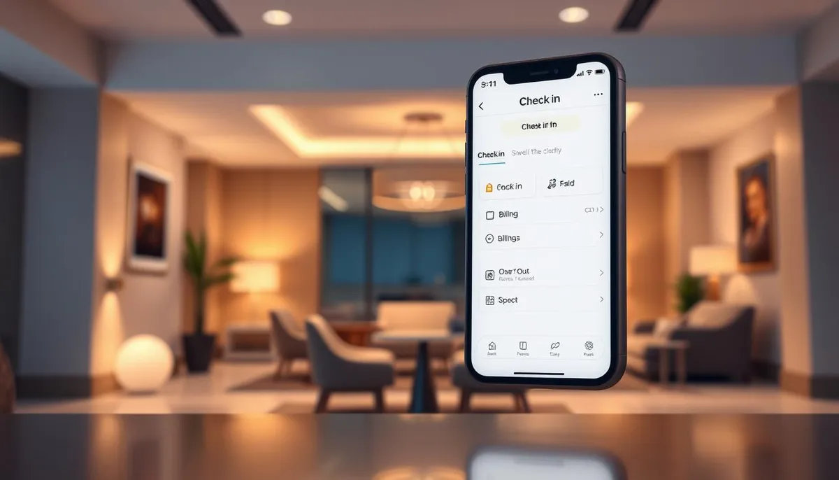 application mobile check-in hôtelier