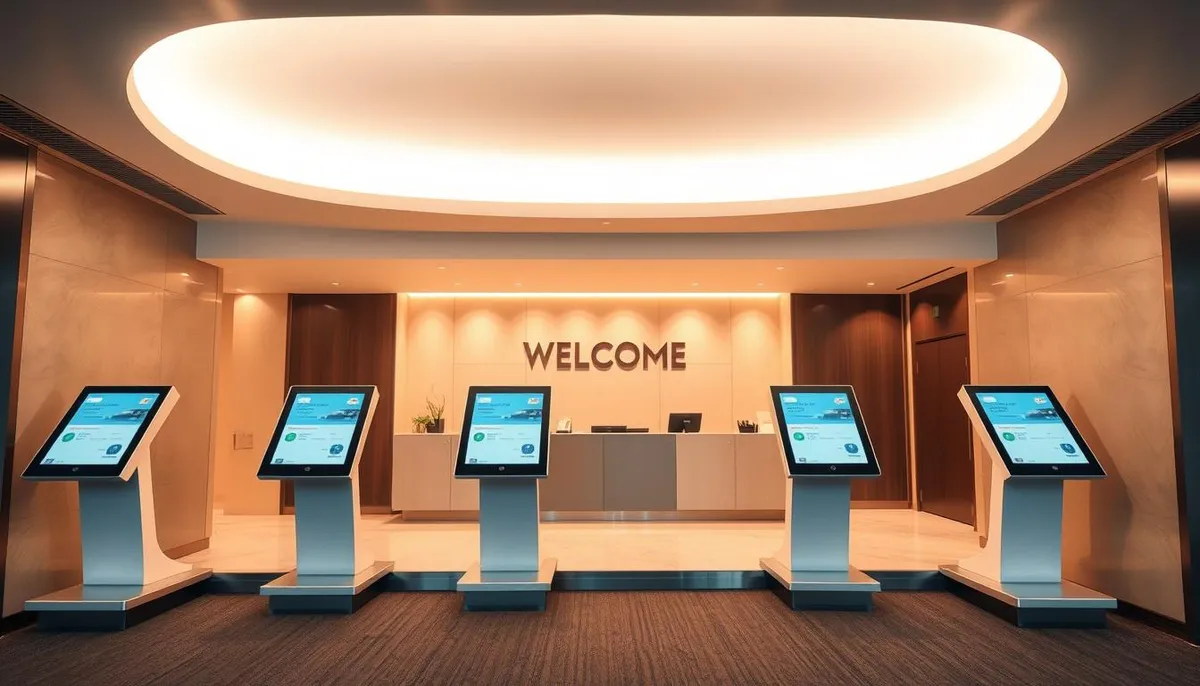 bornes d'accueil hôtelier