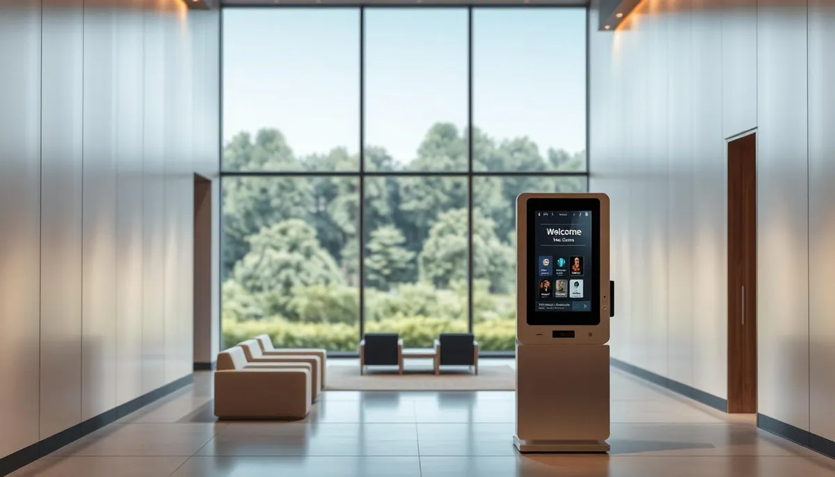 borne d'accueil intérieur automatisé