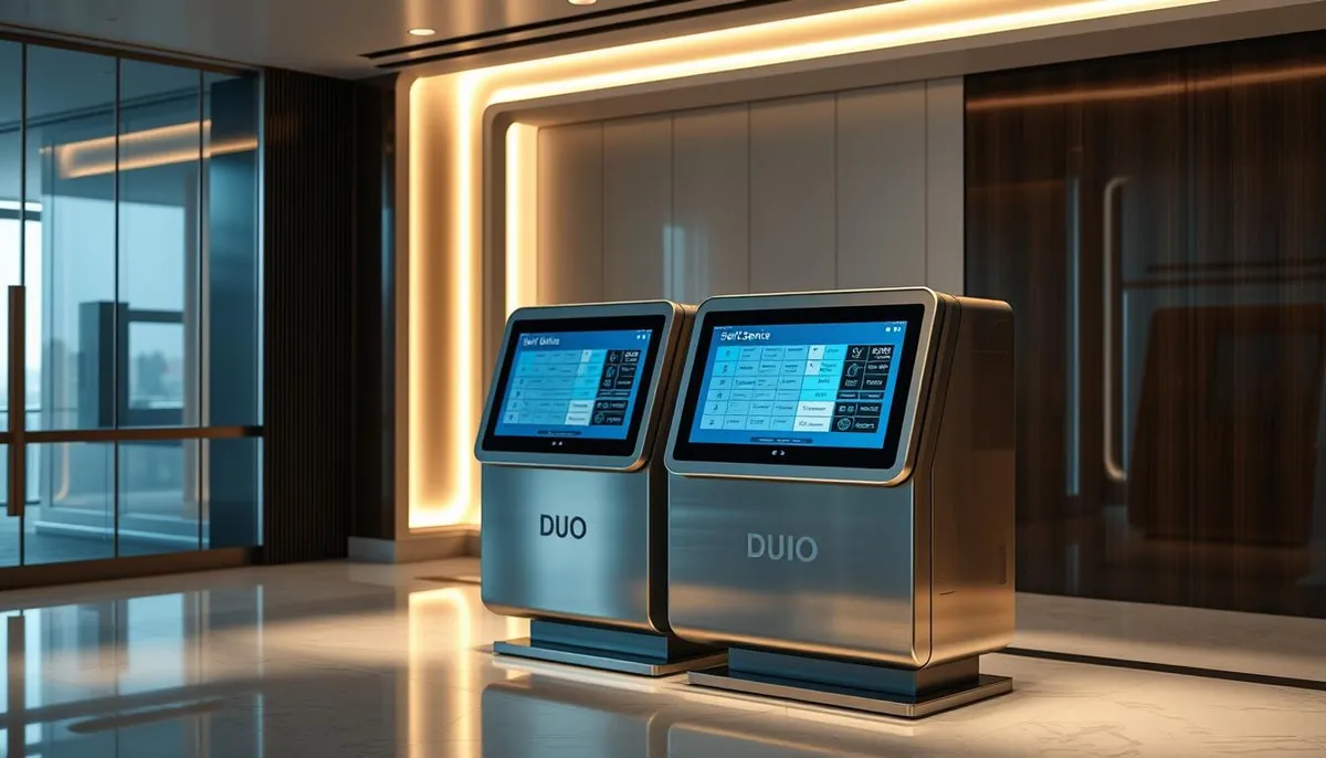bornes DUO pour accueil hôtelier automatisé