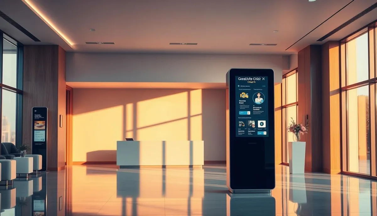 borne interactive accueil hôtelier