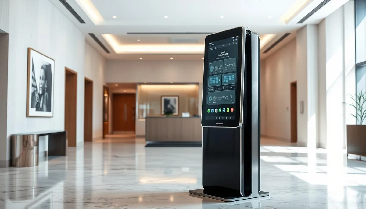 kiosk en libre-service hôtelier