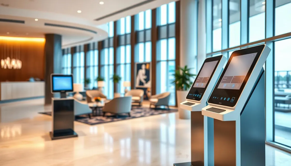 bornes d'accueil hôtelières