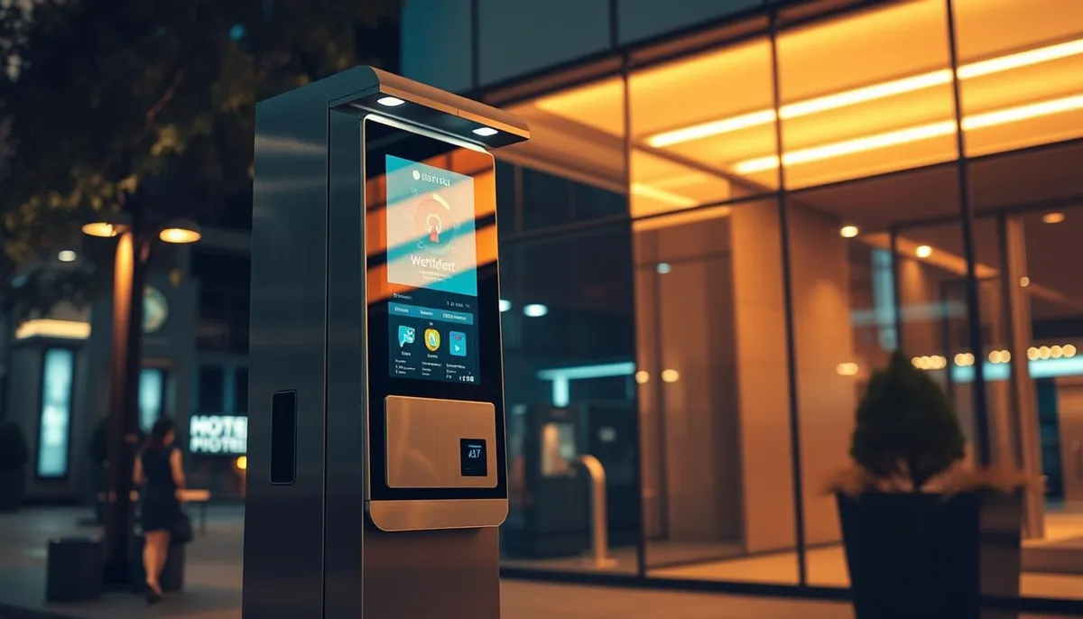 borne extérieure hôtelière 24/7