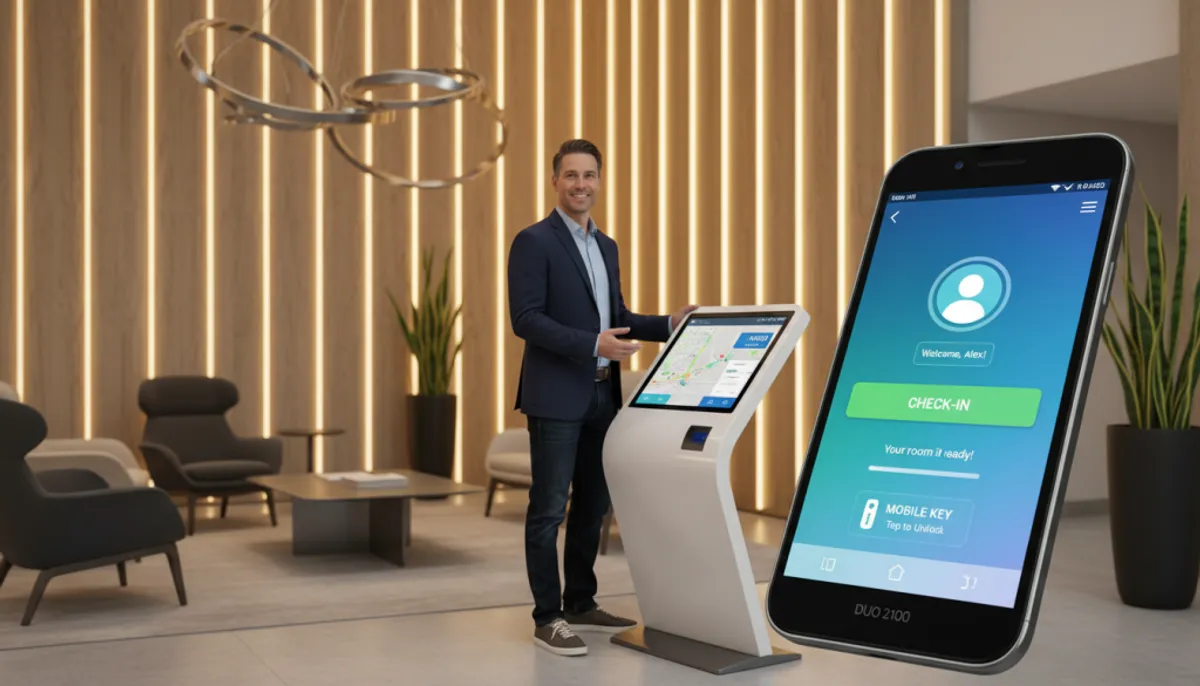 borne duo 2100 clé mobile check-in simplifié