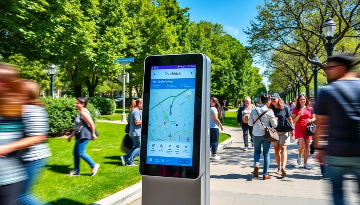 Borne tactile dans le secteur public