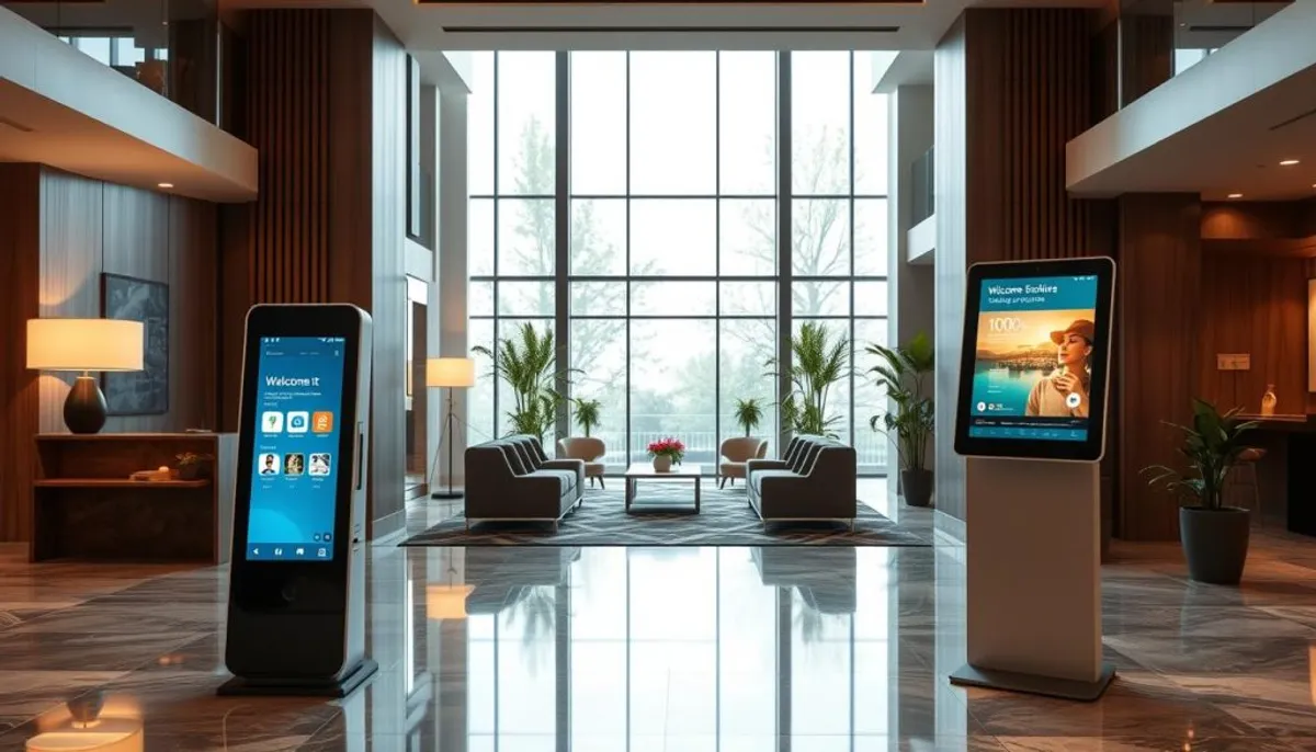 bornes d'accueil digitales hotel