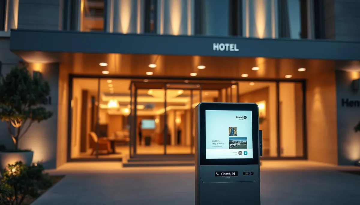 borne extérieure automatique hôtel