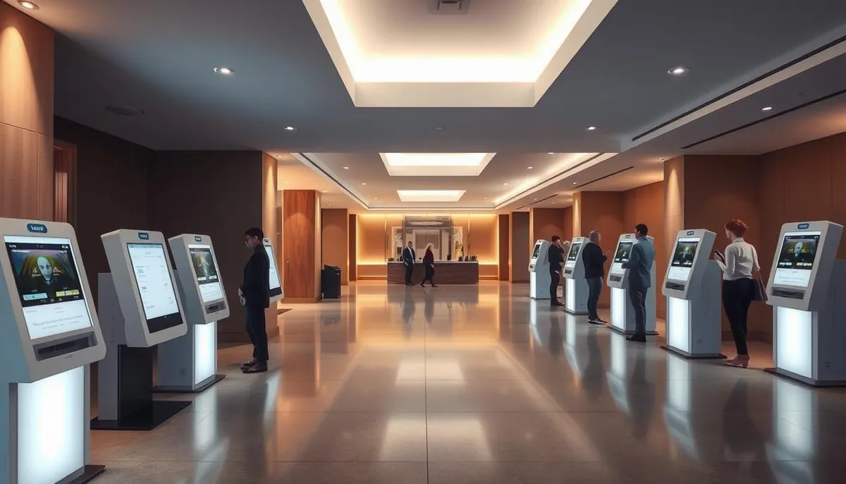 Bornes d'accueil automatisées pour hôtels