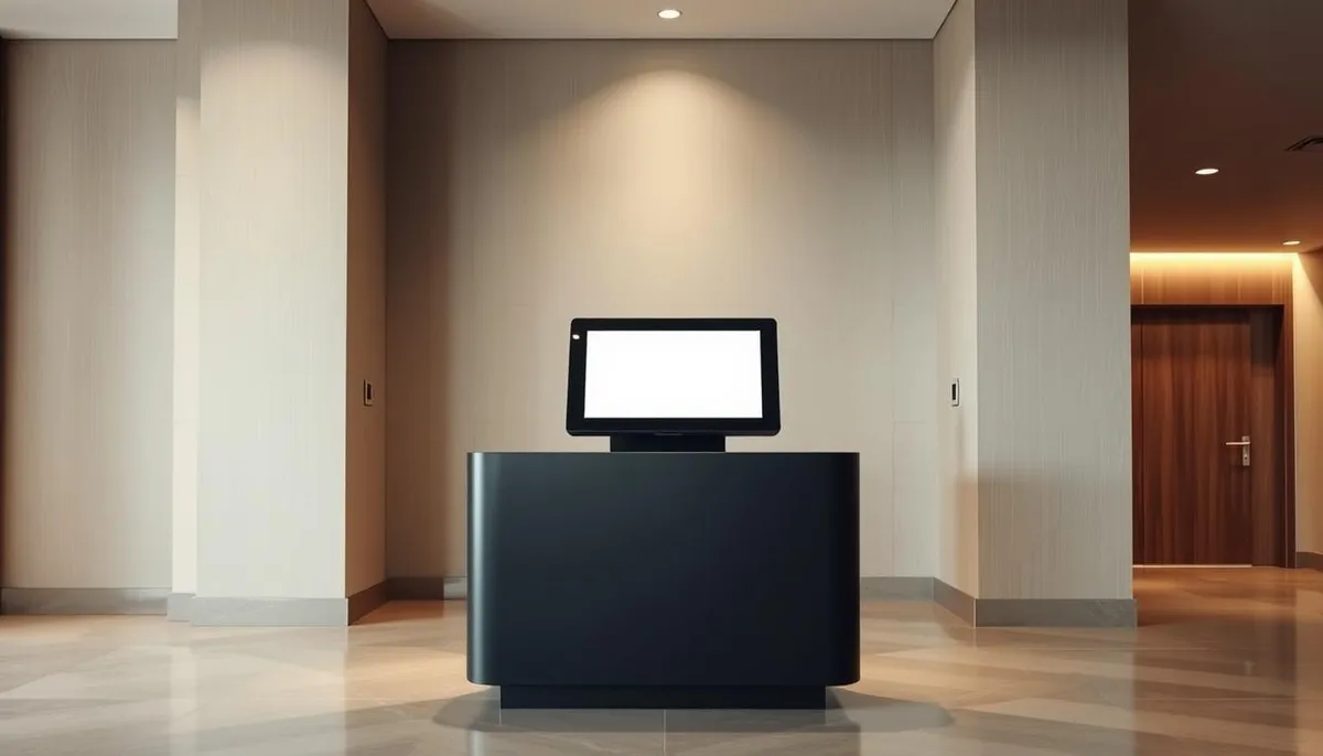 borne compacte accueil hôtel moderne