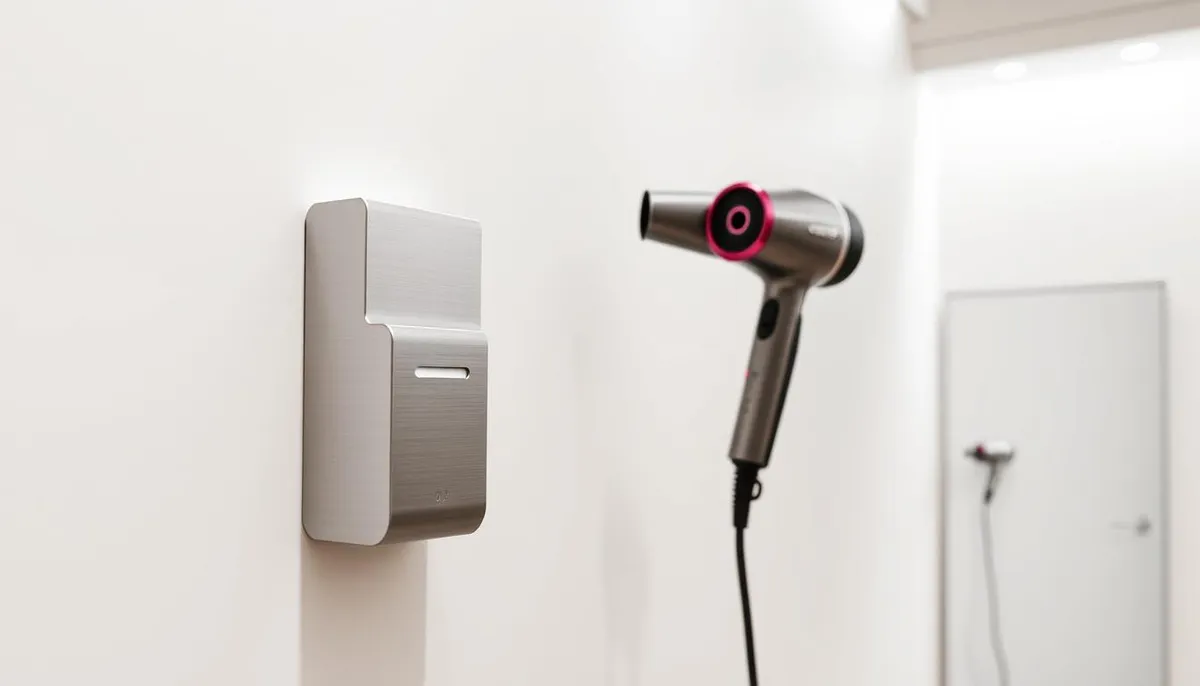 système fixation sèche-cheveux