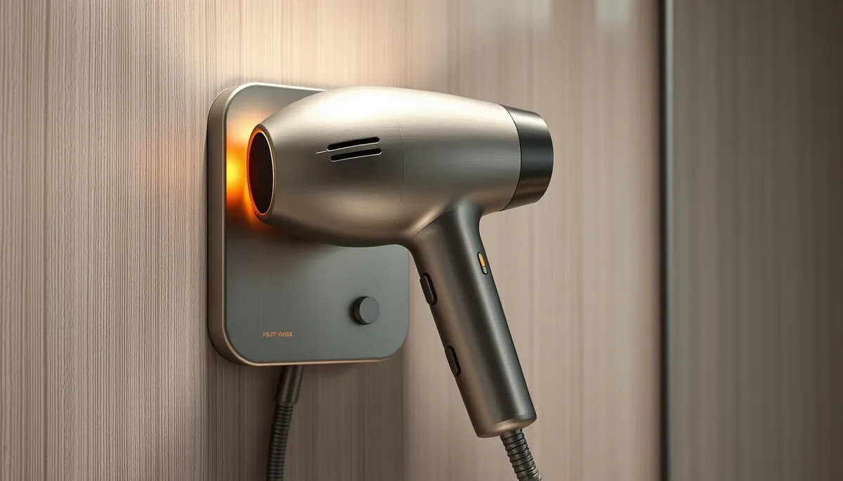 sèche-cheveux mural design technologie