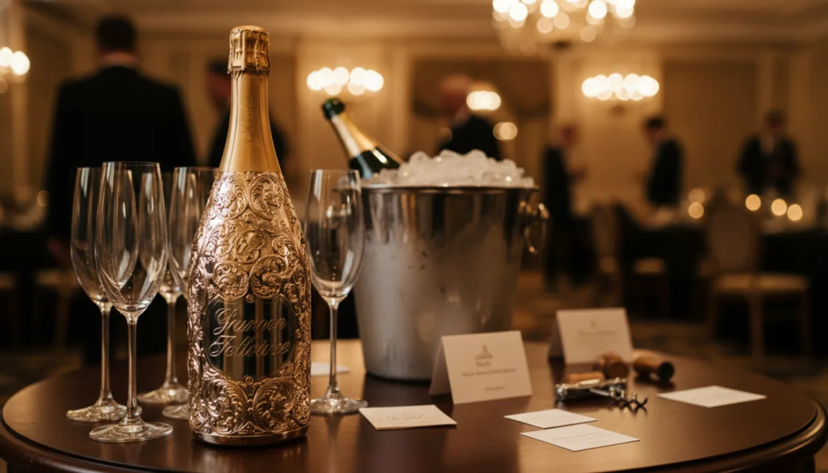 engraved champagne