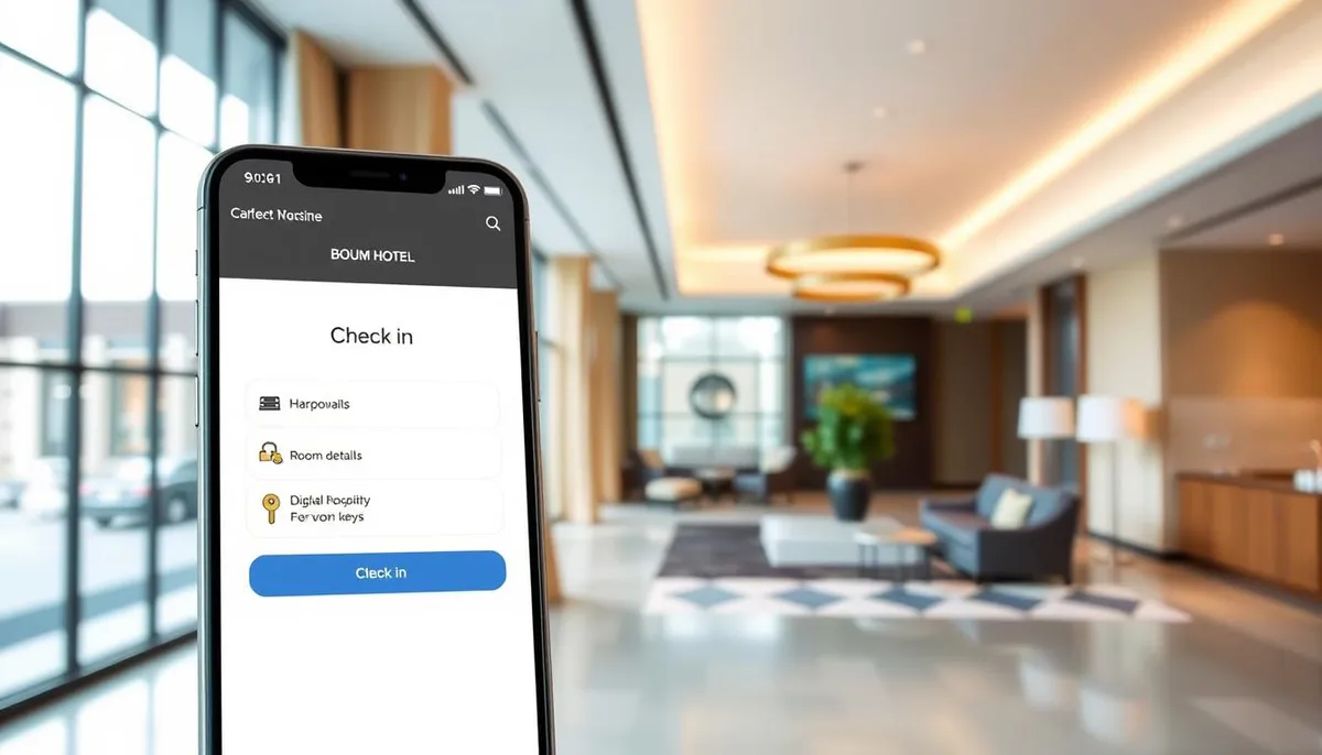 application mobile check-in hôtelier