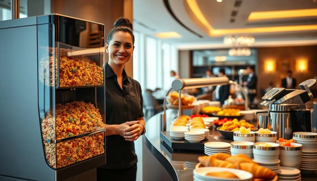 intégration distributeur céréales buffet