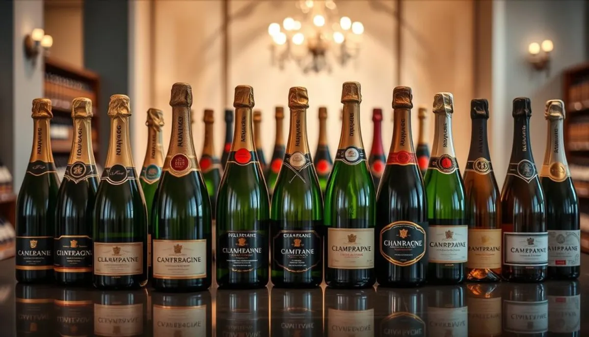 Mid-range premium champagne selections Mid-range premium champagne selections