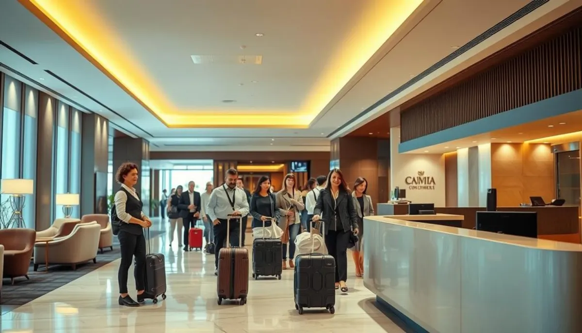 Processus de check in à l'hôtel