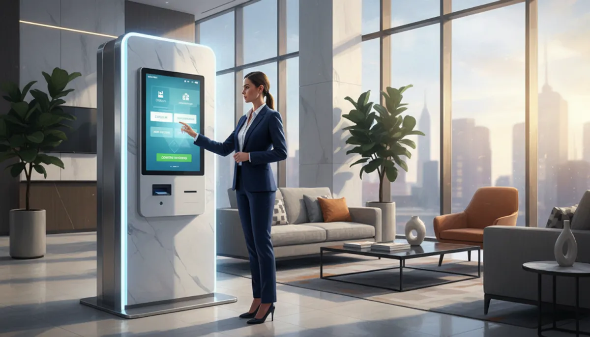 processus de réservation automatisé borne hôtel