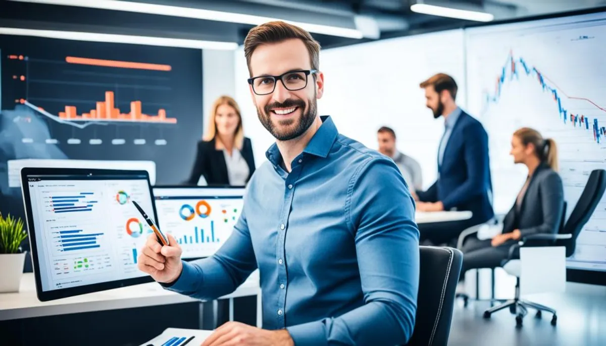 SEO consultants analyzing website data SEO consultants analyzing website data