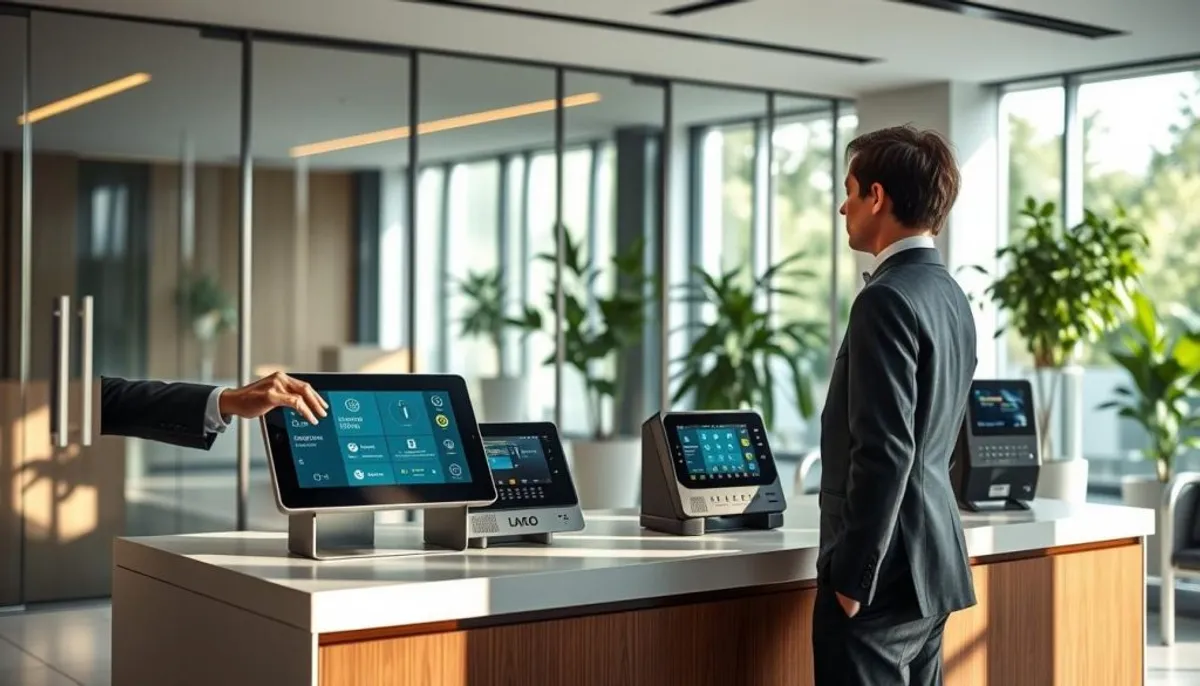 solutions automatisation accueil borne technologique