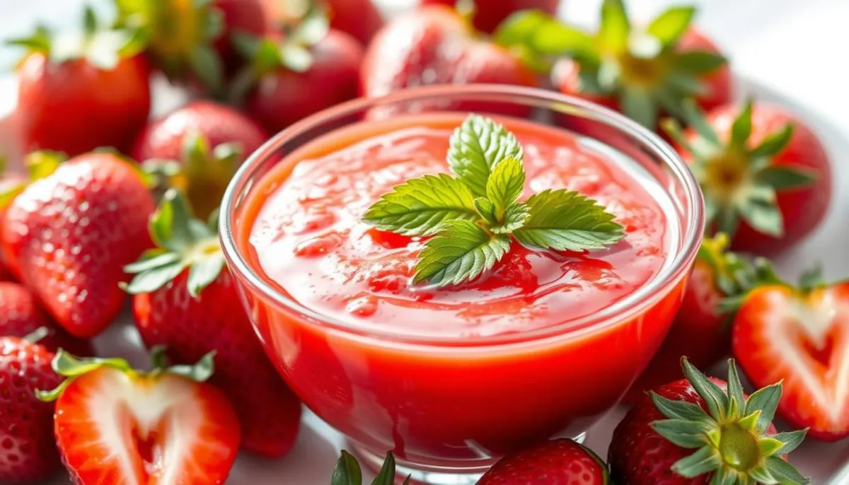 Strawberry puree for Rossini cocktail Strawberry puree for Rossini cocktail